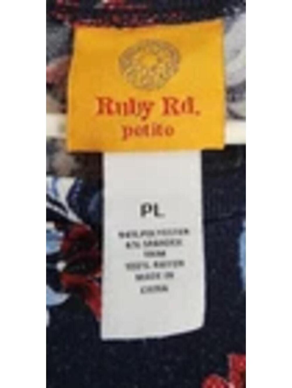 Ruby Rd. Petite Large Floral Pattern Long Sleeve Tunic Top - Picture 6 of 7